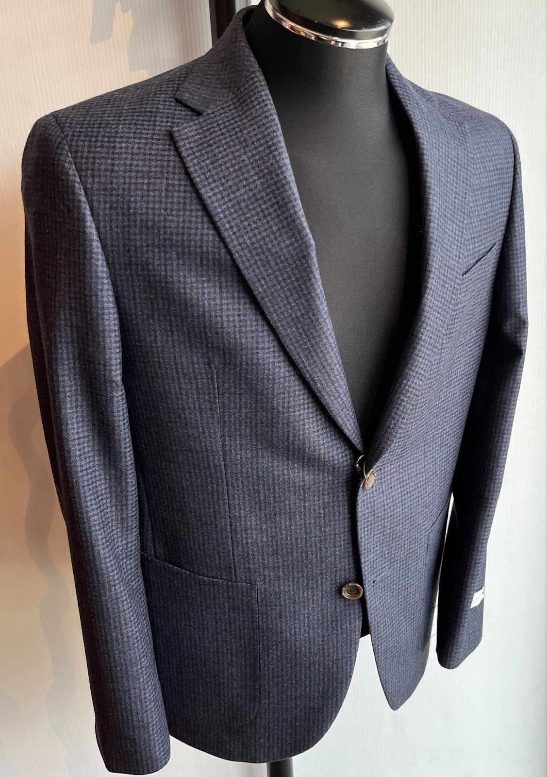 Blue and Brown Tonal Small-Check - Robbie Brown Menswear