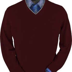 Wine Melange V-Neck