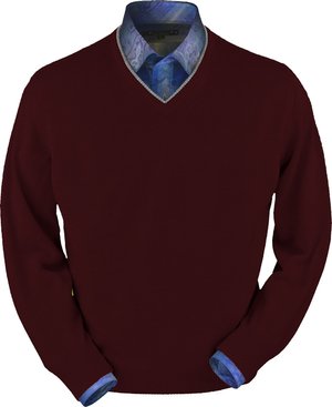 Wine Melange V-Neck 1 Wine Melange V-Neck