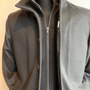 Black Wool Winter Car Coat