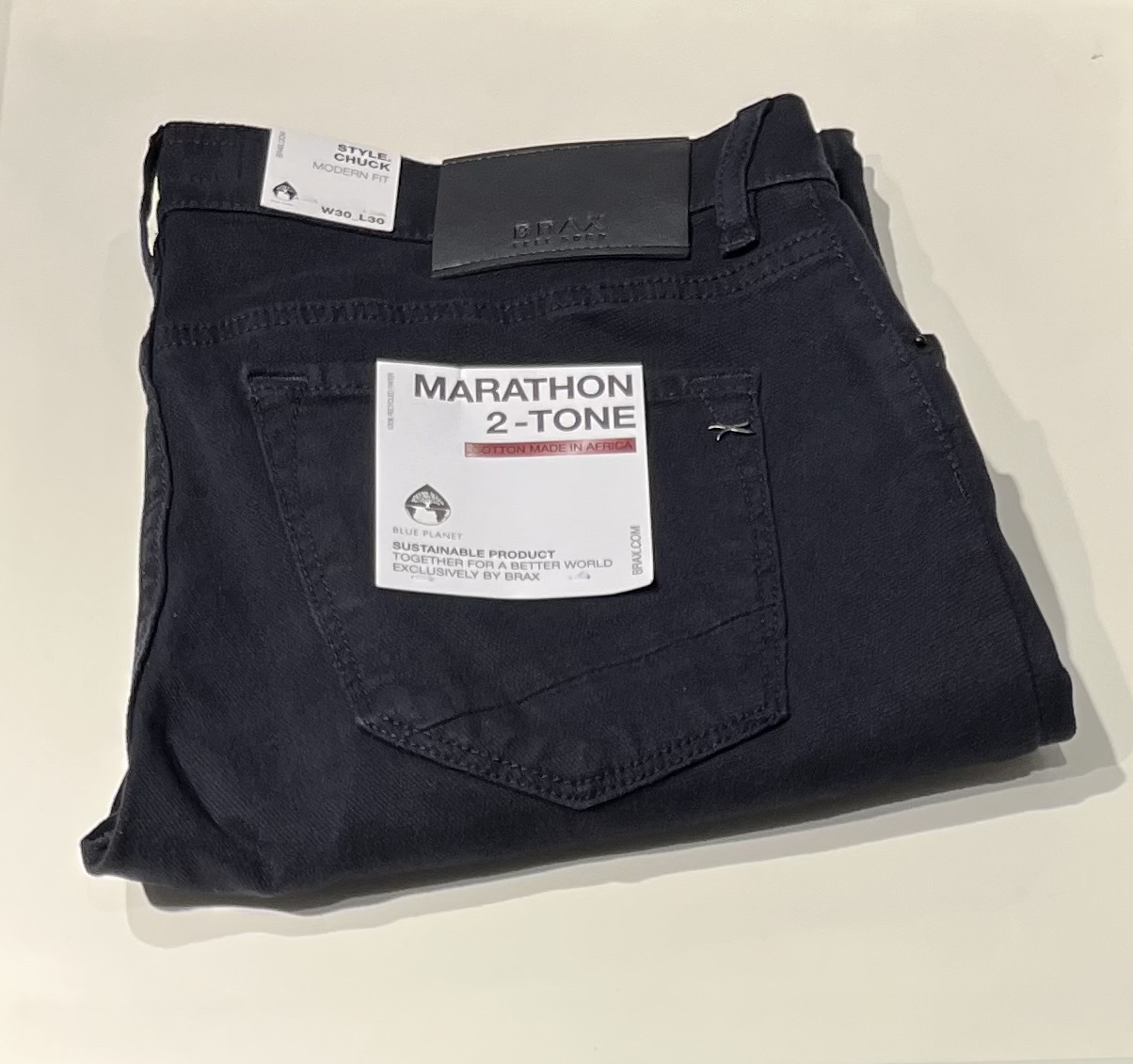 Navy “Marathon 2-Tone” Micro Pattern - Robbie Brown Menswear