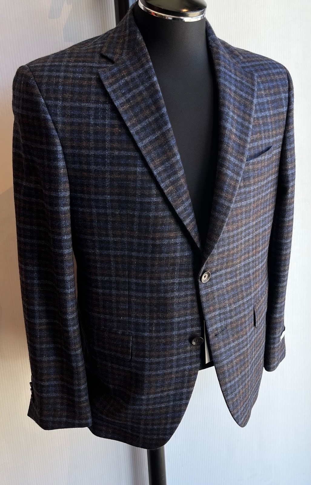 Navy with Blue and Brown Check - Robbie Brown Menswear