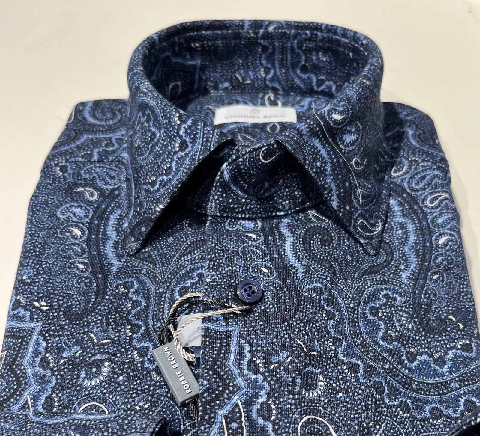 Navy with Blue Paisley