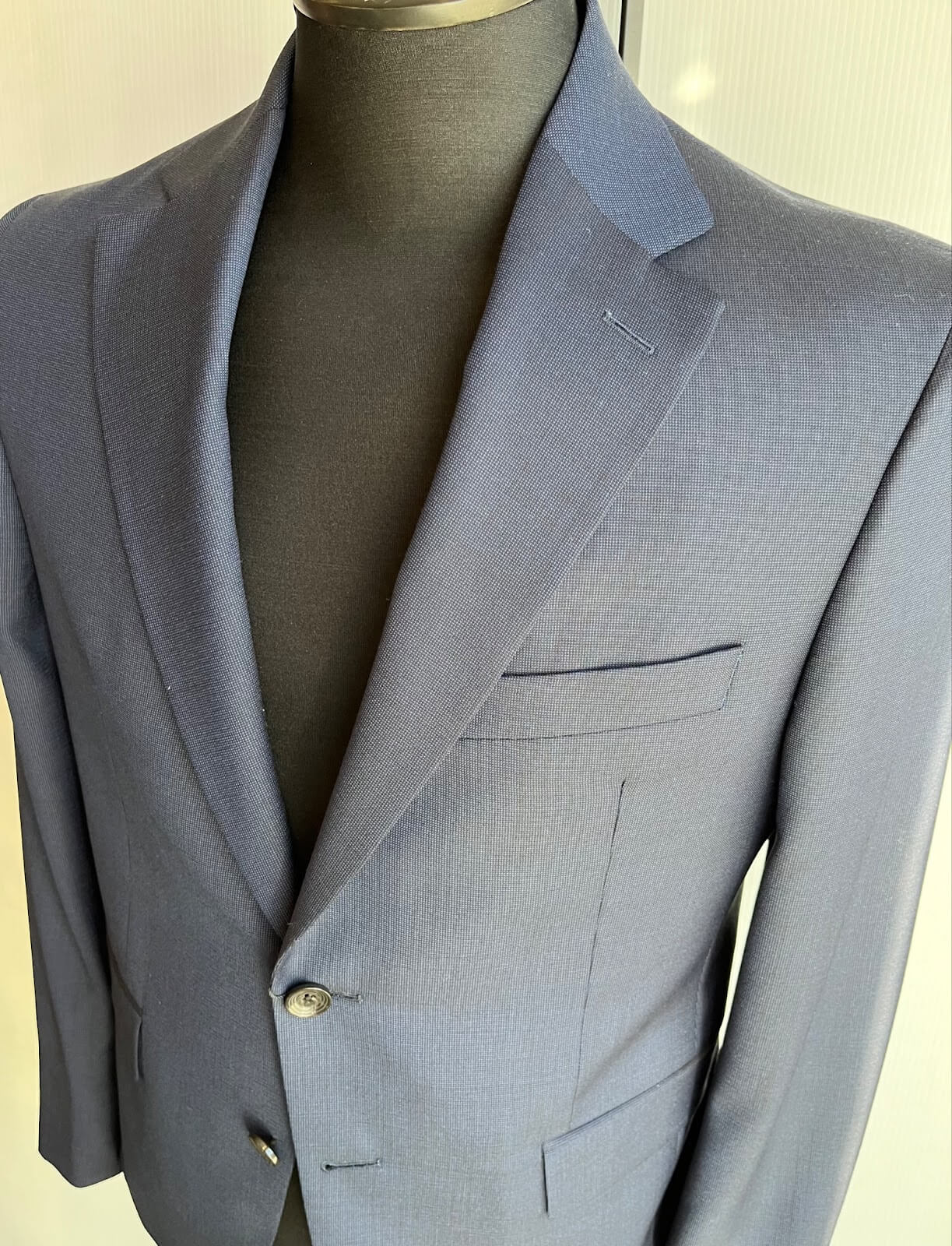 Navy tonal, microcheck